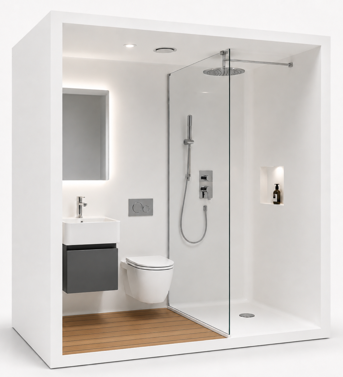 Walker Modular GRP bathroom pod diagram