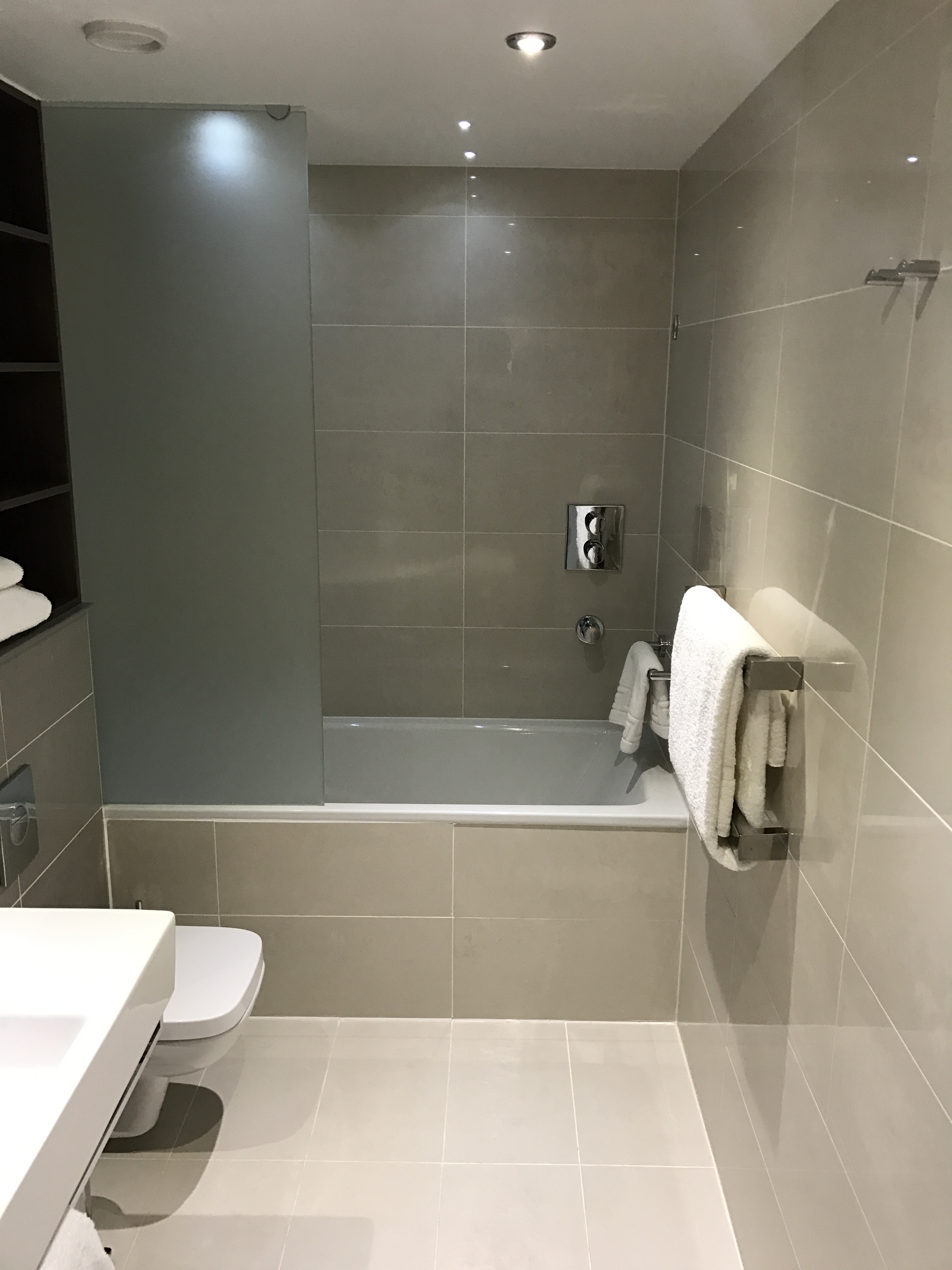 Premium residential bathroom pod manufactured by Walker Modular